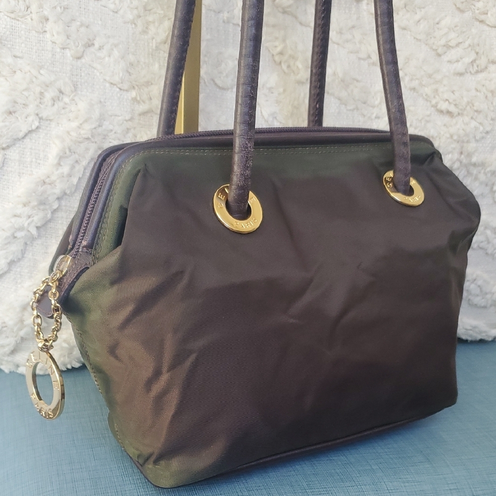 CELINE Two Tone Brown and Green Bag - Picture 7 of 17
